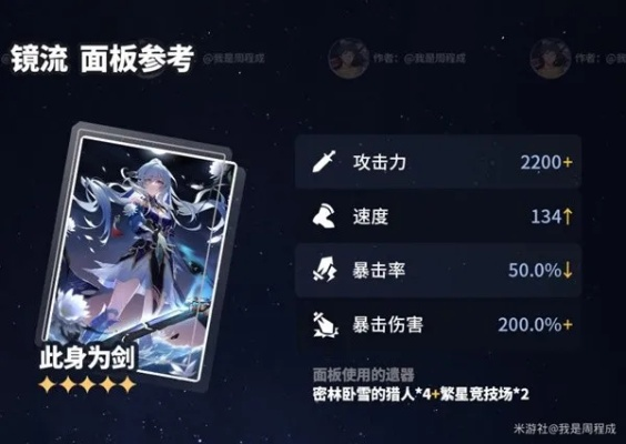 崩坏星穹铁道1.4镜流攻略：出装配队技巧揭秘