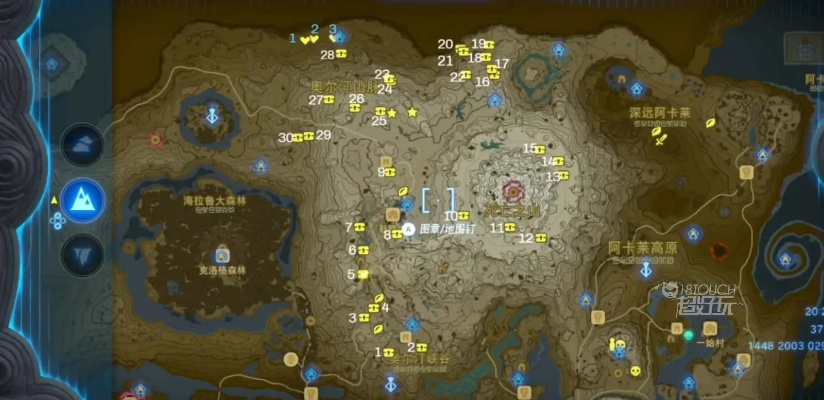 塞尔达传说泪之岩八爪怪分布图揭秘