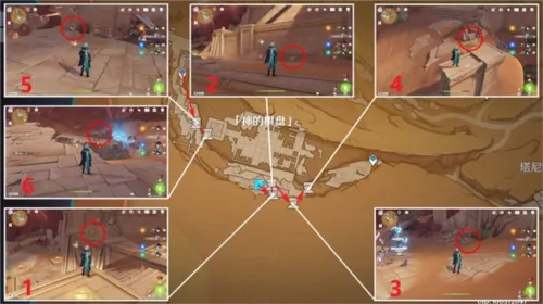 原神千壑沙地元能尖碑宝箱速收攻略