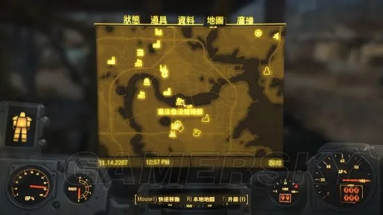 《辐射4》地图探秘：隐藏娃娃与动力装甲宝藏地图大揭秘！