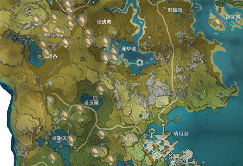 《原神》残夜碎玉分布攻略：快速搜集全位置揭秘