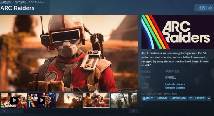 《ARC Raiders》狂销1240万套，在线人数突破96万，创历史新高！新纪元开启！